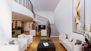 Thay “áo mới” cho phòng khách – bếp: không gian ấm cúng, sang trọng với nội thất gỗ gõ đỏ cao cấp